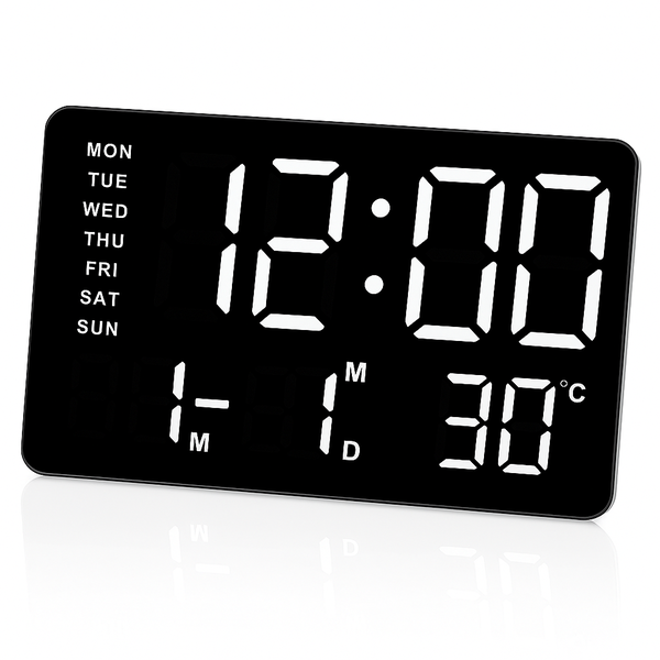 Indoor Temperature Plastic Corded Electric LED Digital Clock
