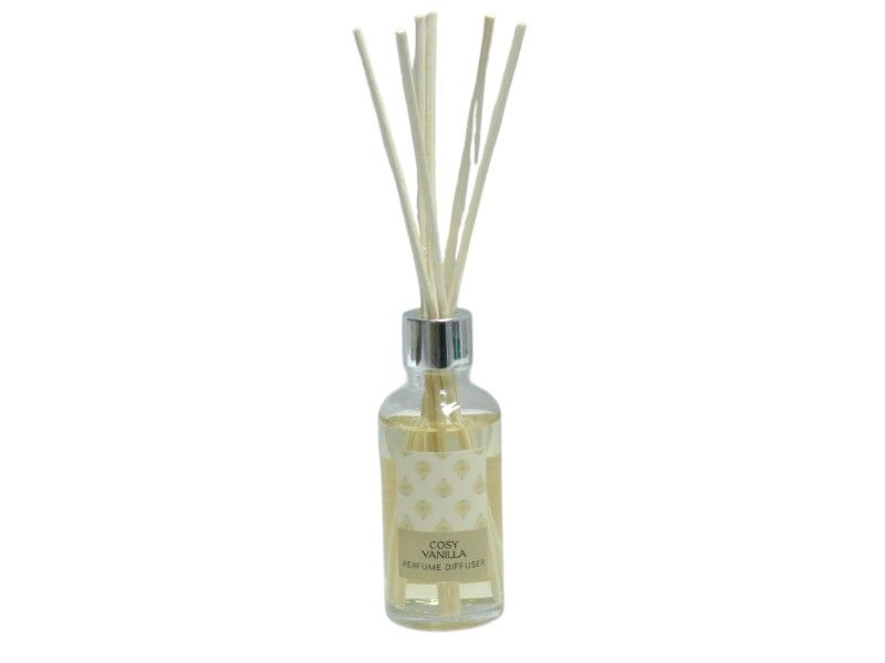 Diffuser in Glass Bottle with 6 Reed Sticks Fragrance Vanilla 50ml