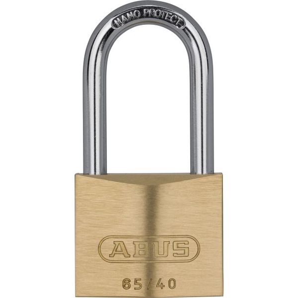 ABUS 65/40HB40 Brass Padlock - 40mm Long Shackle (Keyed Alike)