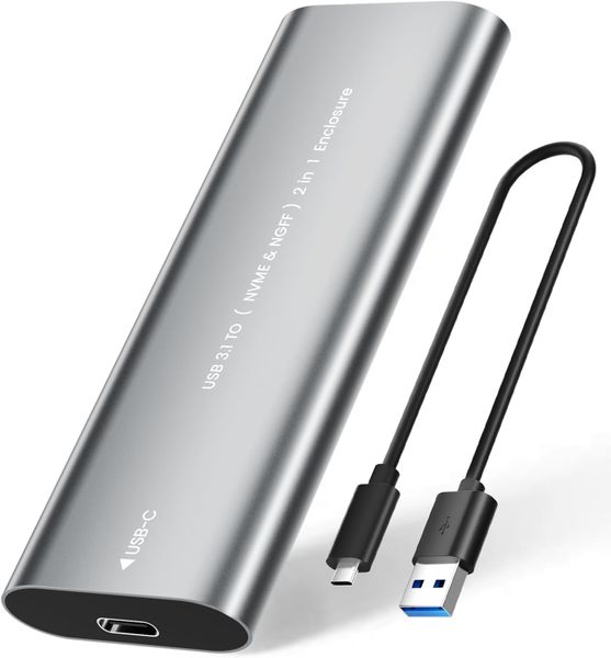 TechZA M.2 NVMe &amp; NGFF SSD Enclosure -USB 3.1 10Gbps Aluminum Case