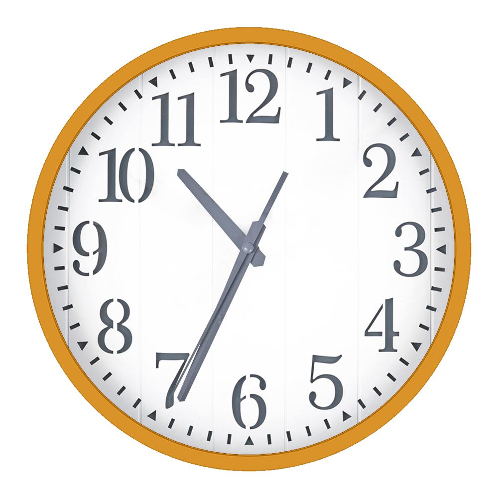 Modern Home and Office Round Decorative Silent Wall Clock - 30cm