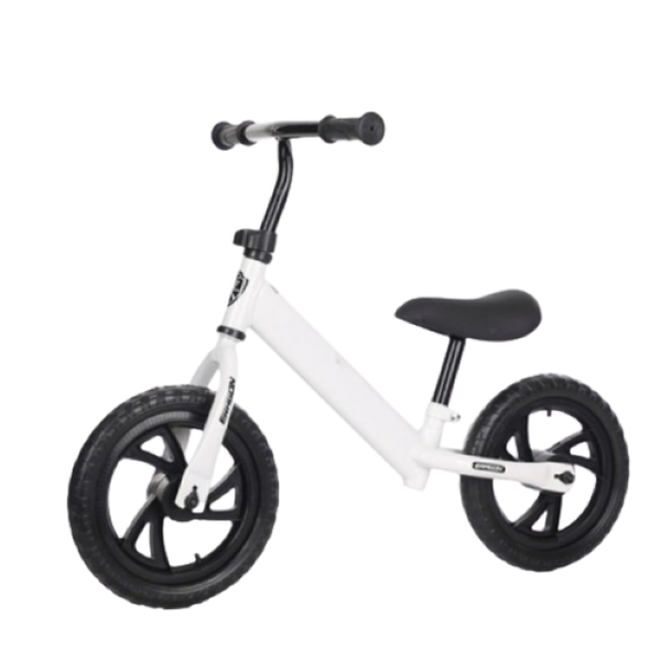 Kids Balance Bike with Adjustable Seat - White