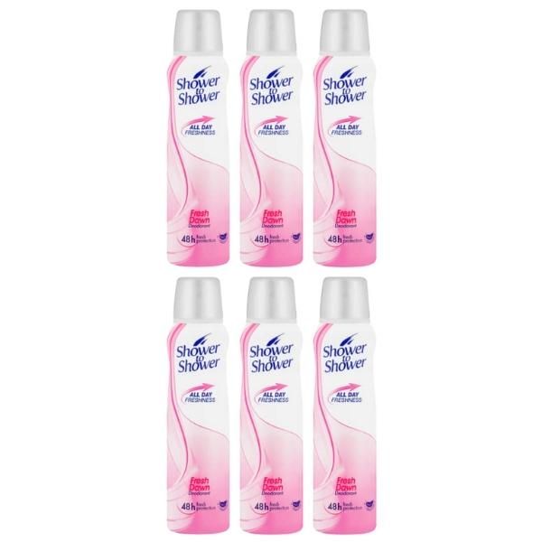Shower To Shower - Ladies Deodorant/Spray 150ml - Fresh Dawn - Pack of 6