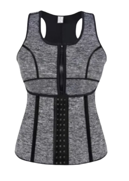 Woman Sweat Sauna Vest Neoprene Trainer With Adjustable Hooks - M