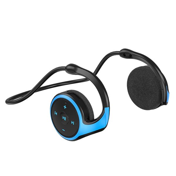A23 Small Bluetooth Headphones Wrap Around Head - Sports, Blue