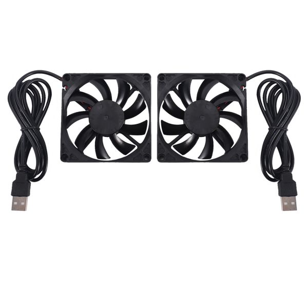 80mm 5V USB Fan 80mm 8cm 8015 Brushless DC Cooling Fan PC Cooler 2Pcs