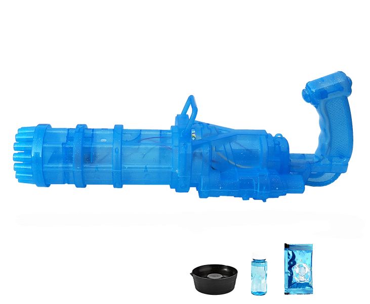 21-Holes Advanced Bubble Blowing Gun Machine With Light- Battery Operated