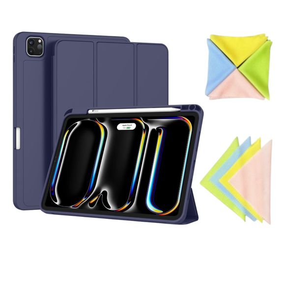 Shockproof Case Compatible with iPad Pro 11" 2024 with Microfiber Cloths