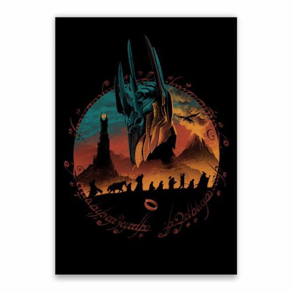 The Fellowship And Sauron Poster - A1