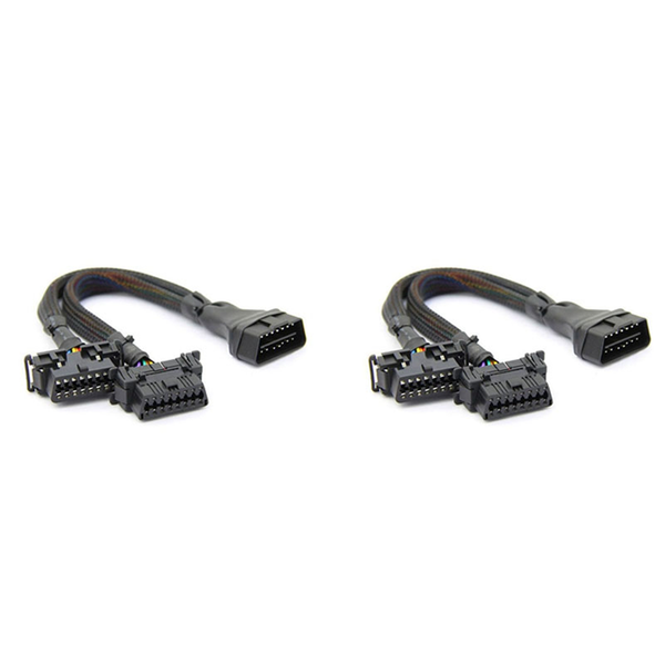 Obd2 Cable Obdii Male To 2 Female Splitter Car Computer Socket 30Cm
