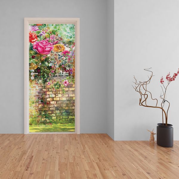 Decoupage Tear Resistant Transfers - Floral Wall Door