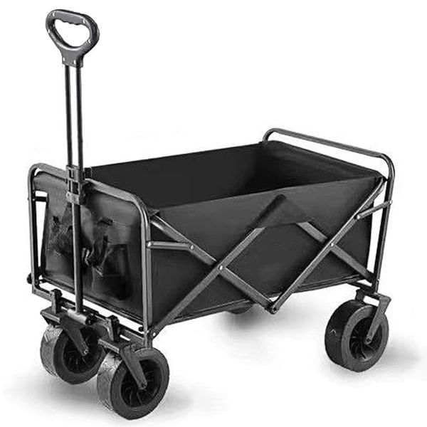 Compact Folding Camping Cart Utility Wagon Heavy Duty For Outdoor Camping