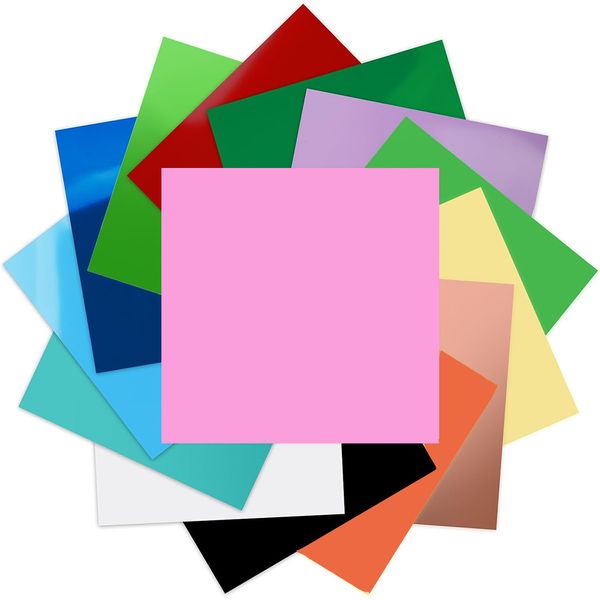 14 PCS- Vinyl Instant Adhesive paper -12 x12in, for mug DIY process