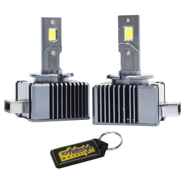 D1S D-Series LED Plug &amp; Play 35w Light Bulbs Set &amp; Gel Key Holder