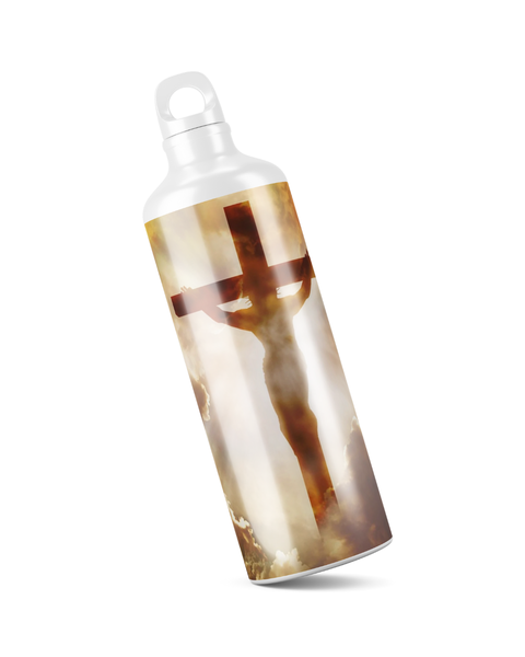 Katz Designs - Metal Water Bottle - Jesus Cross Shadow