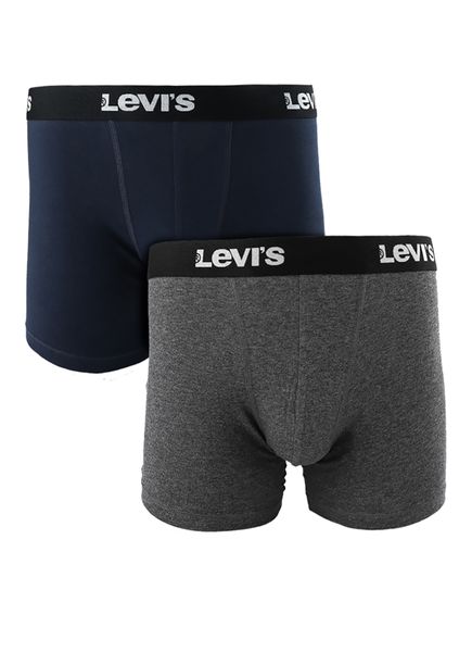 Levi's - Men's Solid Boxer Briefs 2 Pack BB Navy