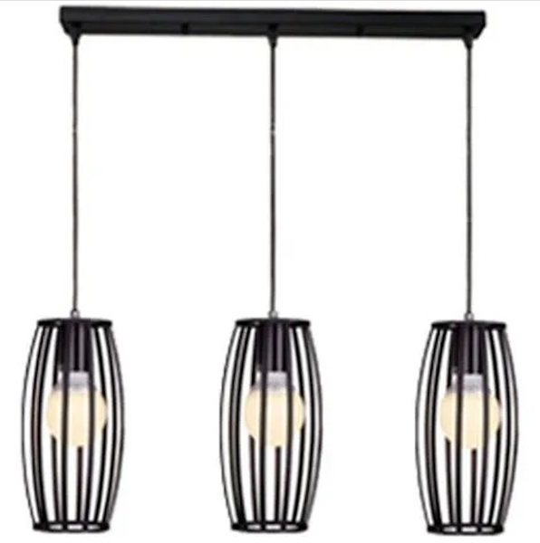 Pendant Light - Row of Three - Black