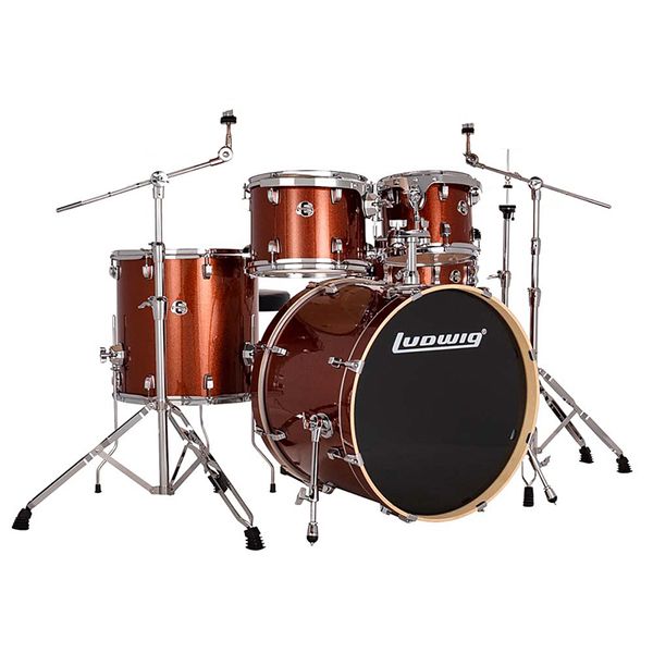 Ludwig 5-Piece Element Evolution Drumset With Hardware - Copper