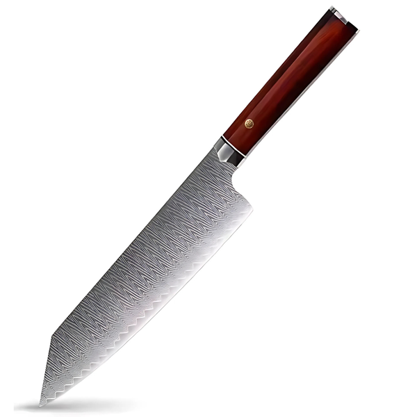 Elegant 8.5-inch Damascus Steel Chef's Kitchen Knife with Rosewood Handle