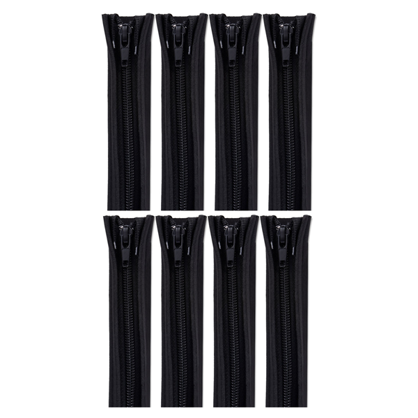 Cable Organiser / Management Sleeve with Zip – 50CM Each – 4 Pack – Black