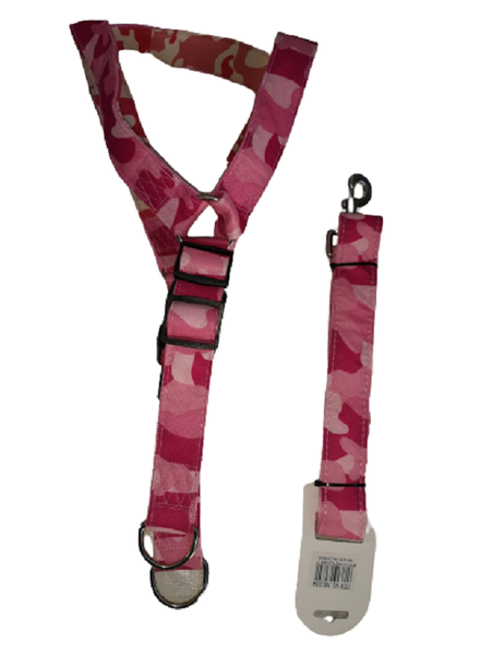 Large Dog Vest Harness &amp; Leash Set - Pink