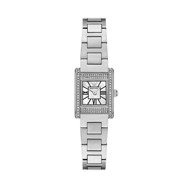 Emporio Armani Womens Silver Stainless Steel Strap Watch-AR11662