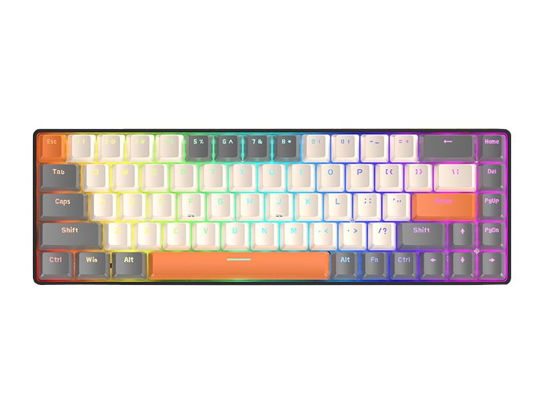 T8 RGB Wired Mechanical Gaming Keyboard Red Switch - White Green