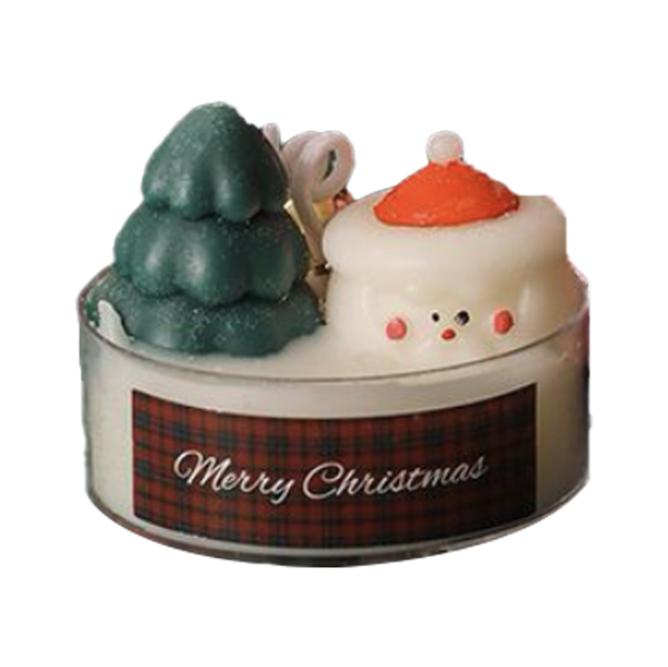 Santa Claus and Pine Tree Shaped Scented Candle