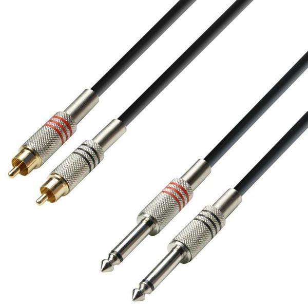 Hybrid Dual RCA - Dual Jack Cable 1.8m