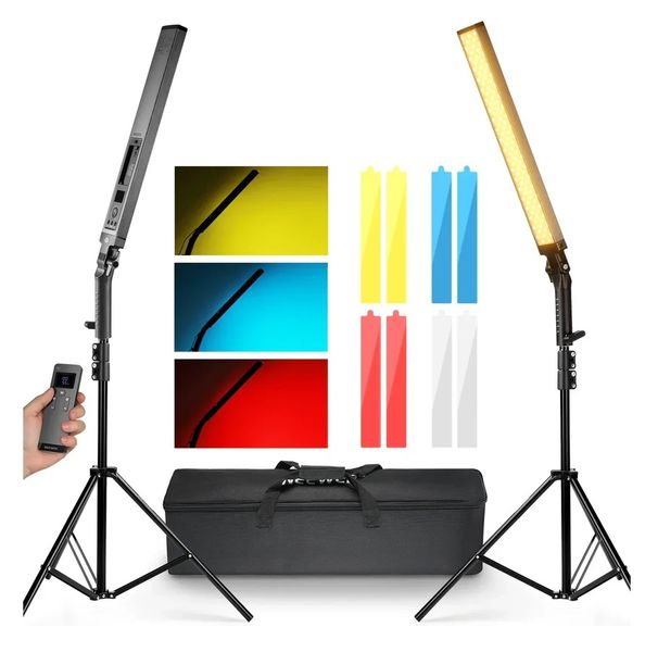 NEEWER BH20B 2 Pack Upgraded LED Video Light Stick Kit
