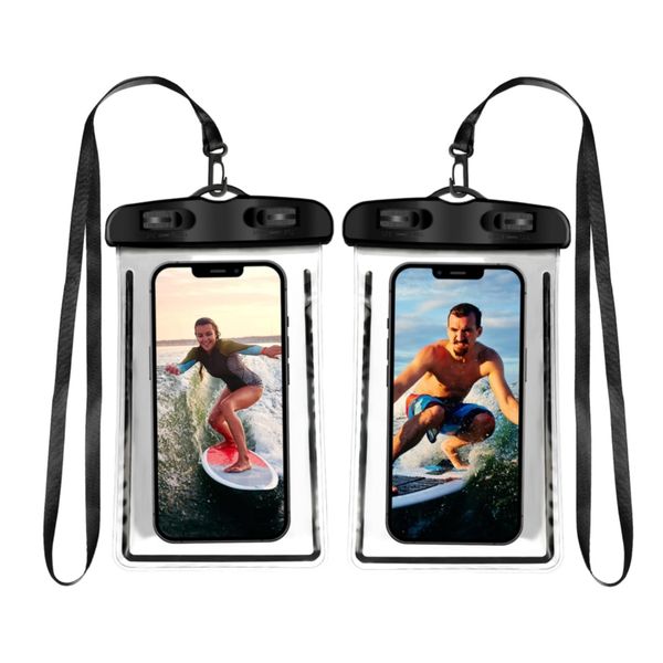 2 Pack Waterproof Cell Phone Pouch Case Universal Waterproof Phone Dry Bag