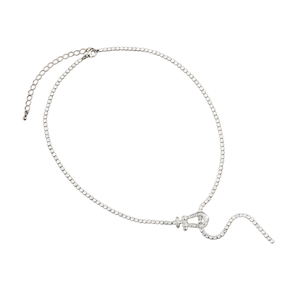 Luxe Crystal-Encrusted Lariat Choker