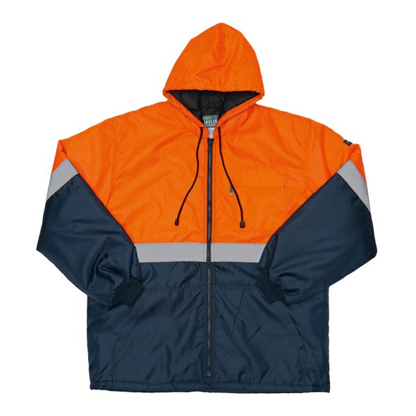 Javlin - Hi-Vis Two Tone Parka Jacket - Navy/Orange
