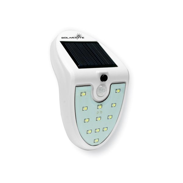 Solarmate 15 LED Solar Motion Sensor Wall Light - white