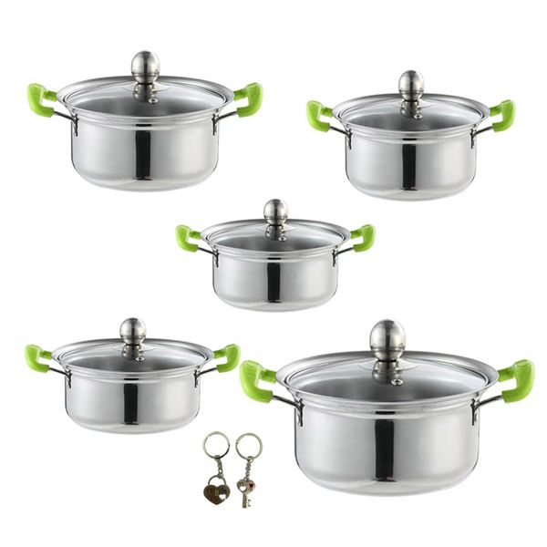High Quality 10 Piece Stainless Steel Pot Set