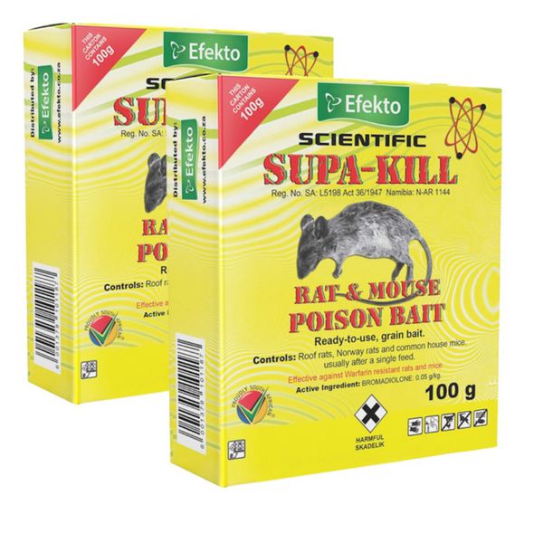 Efekto Supa Kill Rat Poison Bait 2 Pack - 2x100g