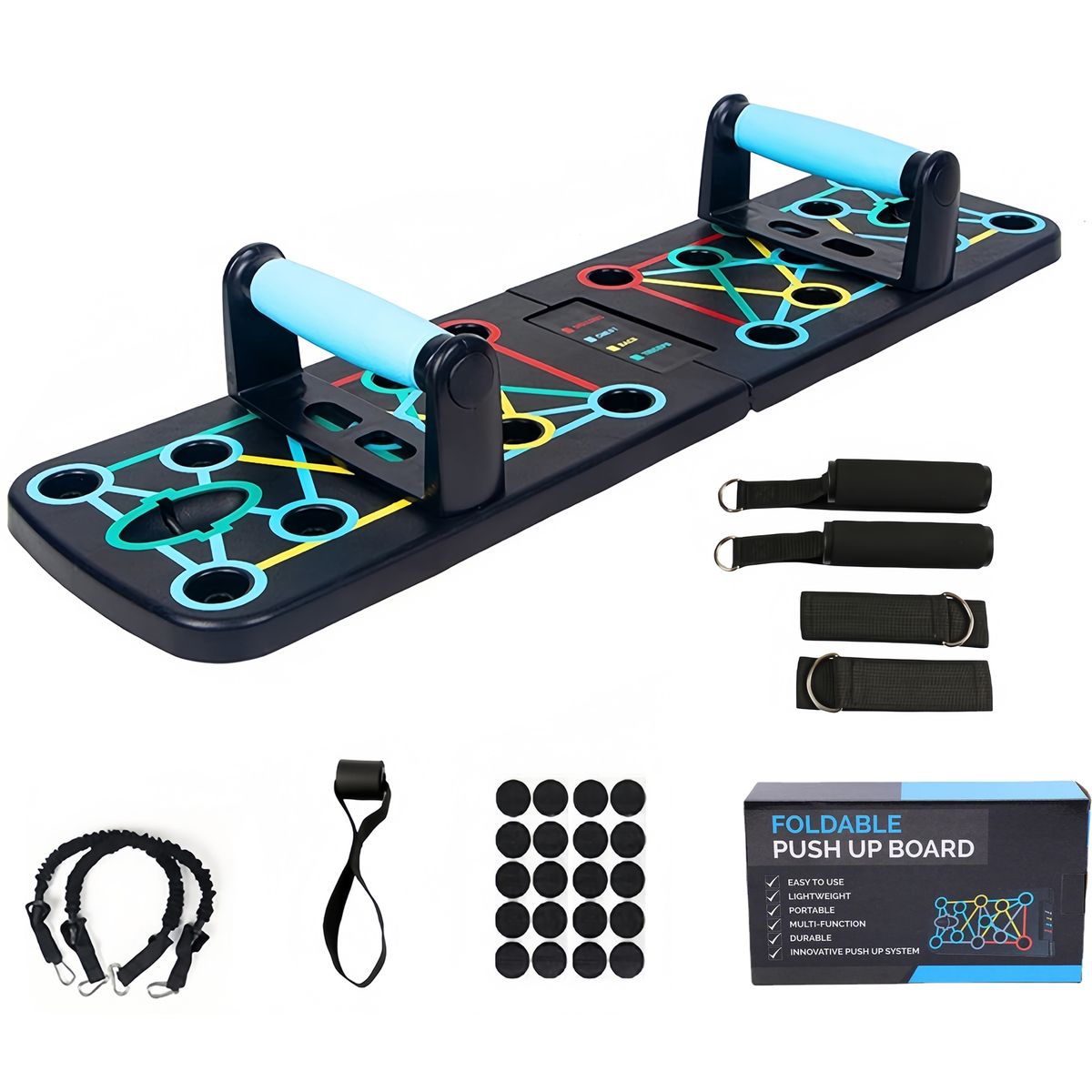 Multifunctional Foldable Push Up Board Set Fitness Push Up Rack Board Kit