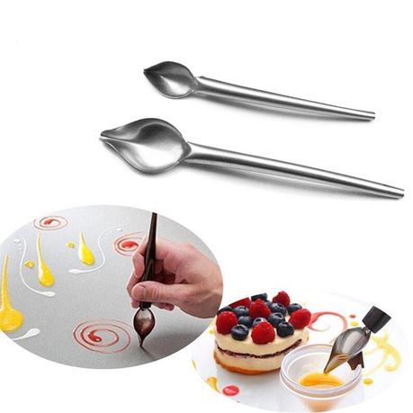  DIY Stainless Steel Chocolate Pencil Tools - Chef Culinary  Drawing Spoons, Cake Decorating Baking Pastry Accessories for Decorating  Plates (Silver): Home & Kitchen