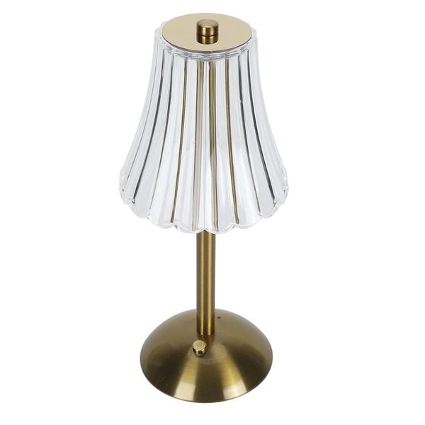 Decor Vintage Rechargeable USB Gold Nightstand Lamp - 28.5cm