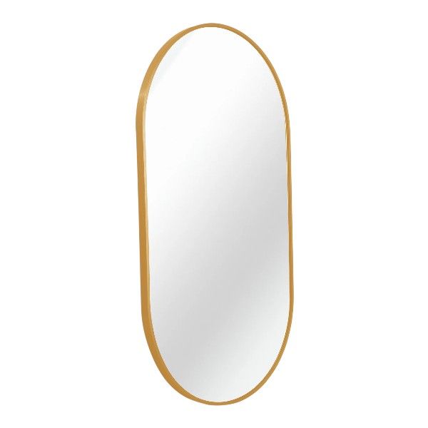 Oval Wall Mirror with Gold Frame - 40 x 60 cm - Gold