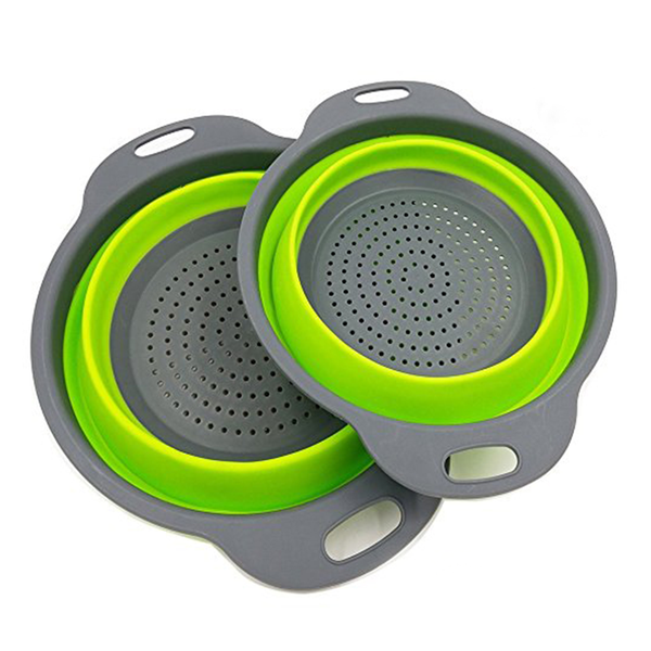 Collapsible Silicone Colander - Green