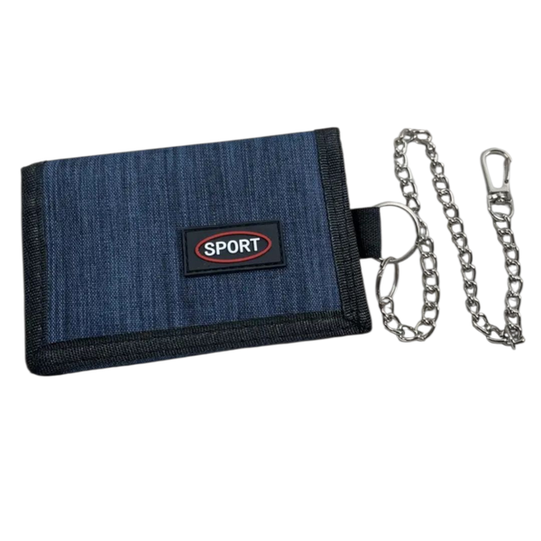 Gift Emporium Sport Velcro Wallet with Chain - Blue