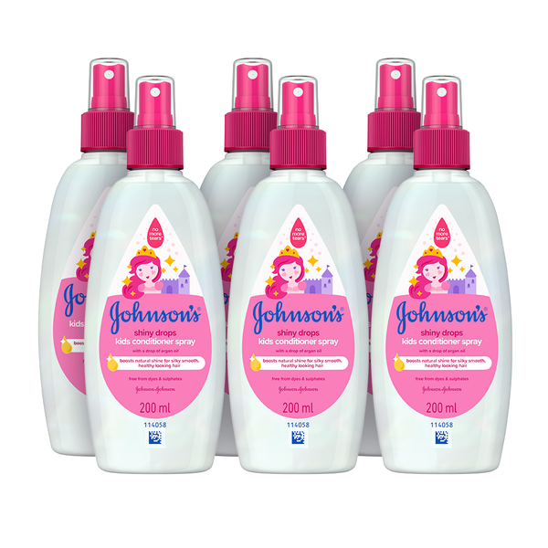 Johnson's Shiny Drops Kids Conditioner Spray 6 x 200ml