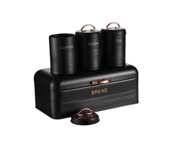 Royal Homeware 4PC Breadbin and Canister Set - Classic Collection