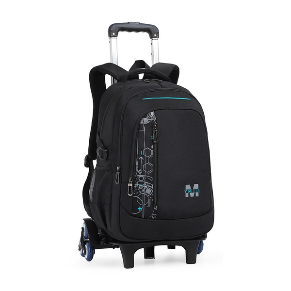 6-Wheel Rolling Backpack Convertible School Bag for Primary/Middle School