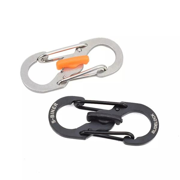2x S-Biner/Carabiner/Micro lock/ Locking Key Holder/S Clips/Key ring