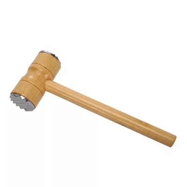 Meat Tenderizer Wooden 2 Sided Hammer