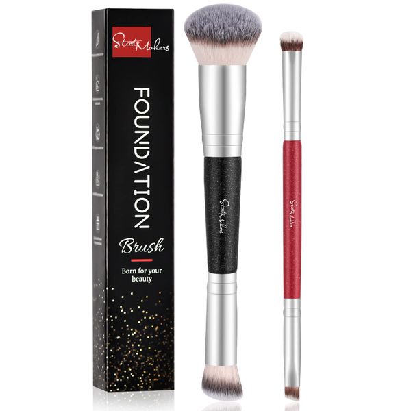 DUAIU 2 Pcs Makeup Brushes Dual-ended Brush