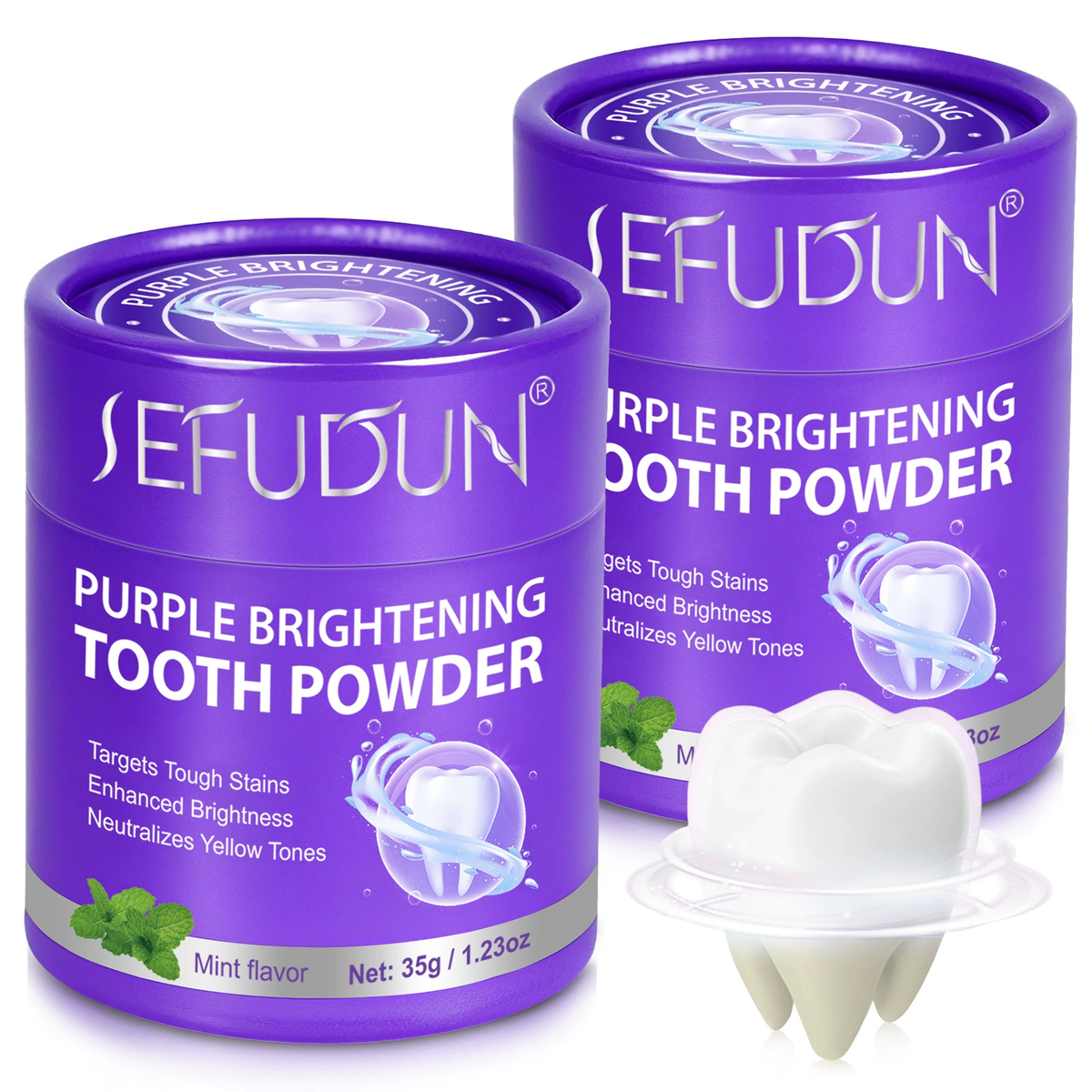 Purple Brightening Tooth Powder - Teeth Brightening