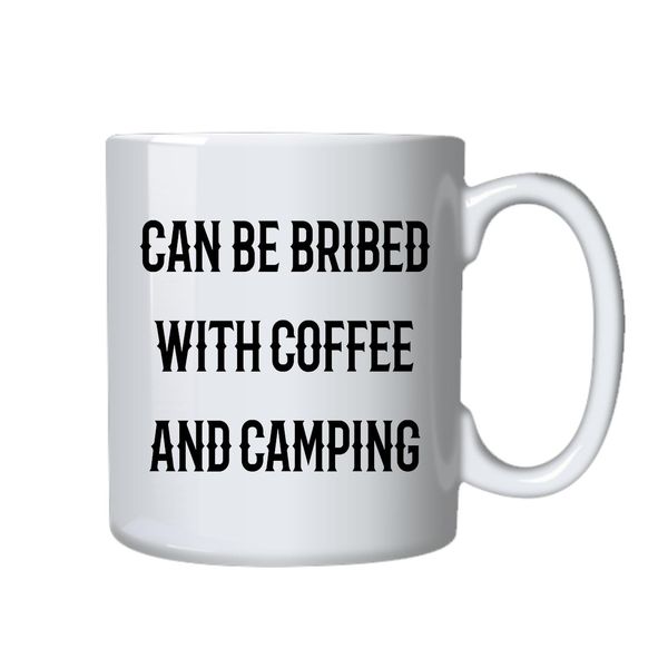 Coffee and Camping Mug - Best Funny Novelty Cup - Ideal Gift Idea